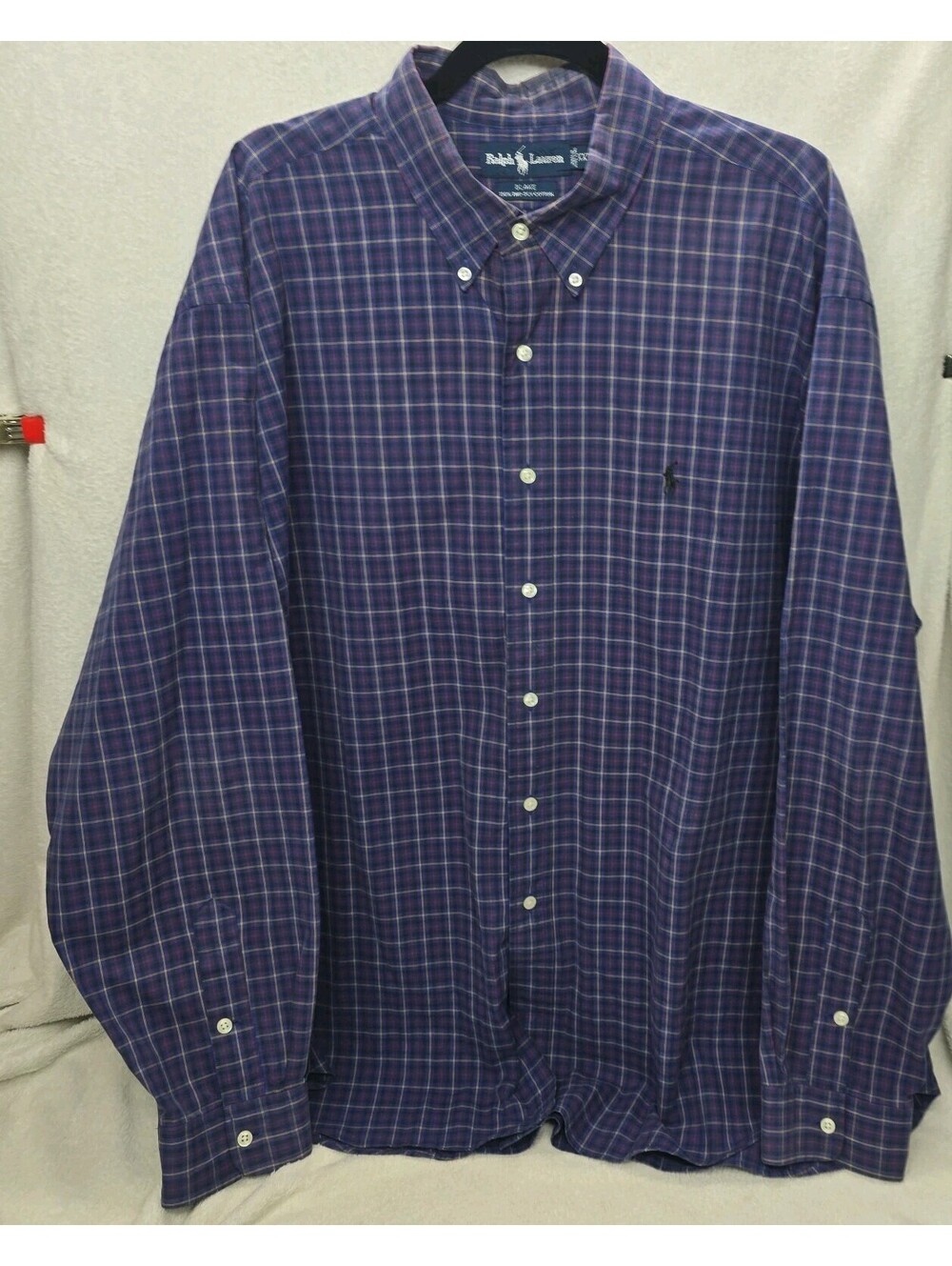 Ralph Lauren Men's XXL Blake Long Sleeve Button Up Shirt 100% Cotton Multicolor